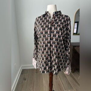 Vintage Tizzie Novelty Print Button Up